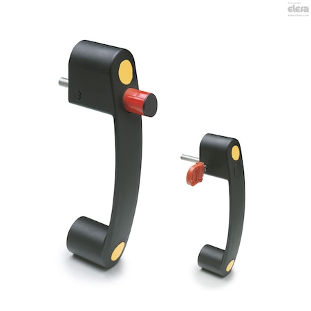 Elesa Handle with safety locking device, EBR.150-CH-8-16-C4 EBR-CH